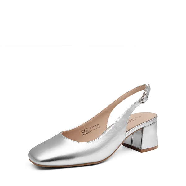 Women s Square Toe Slingback Chunky Heels Dream Pairs